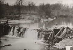 dam overflowing Schimmer's Lake